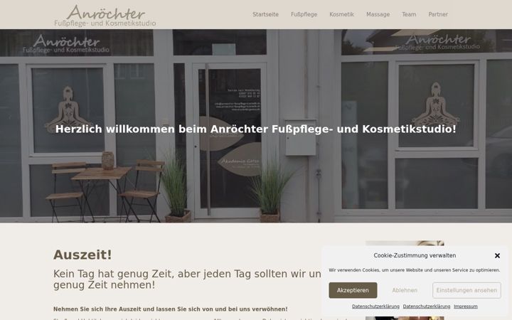 Screenshot of anroechter-fusspflege-kosmetik.de