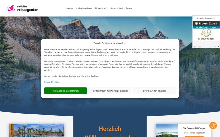 Screenshot of anroechter-reisen.de