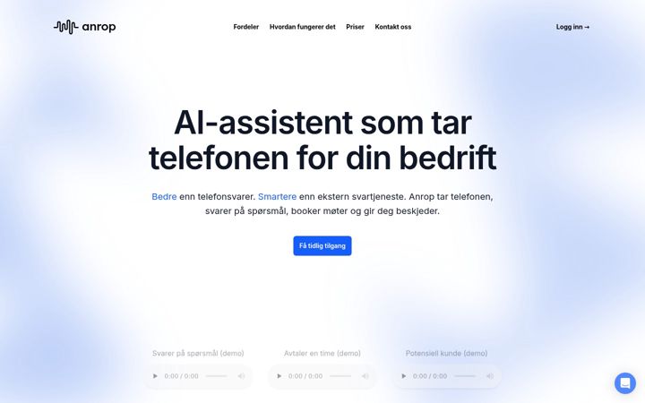 Screenshot of anrop.no