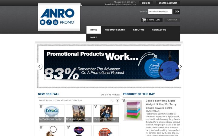 Zrzut ekranu anropromo.com