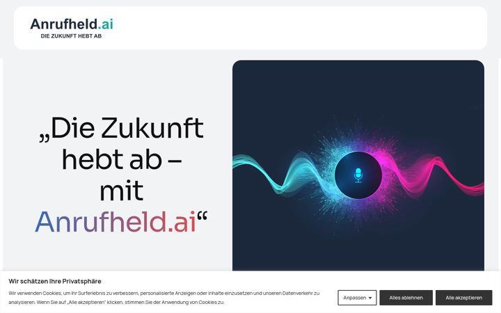 Screenshot of anrufheld.ai