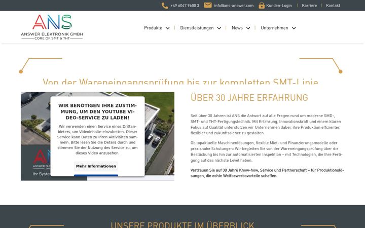 Screenshot of ans-answer.com