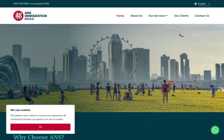 Screenshot von ans-immigration.com.sg