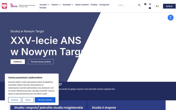 Screenshot of ans-nt.edu.pl