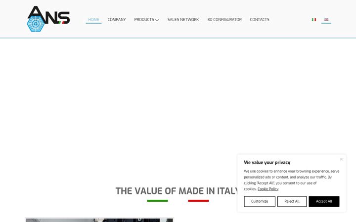 Screenshot of ans-spa.com