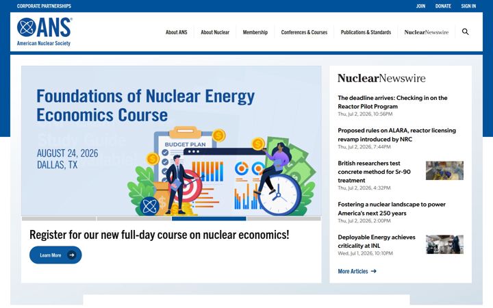 Screenshot of ans.org