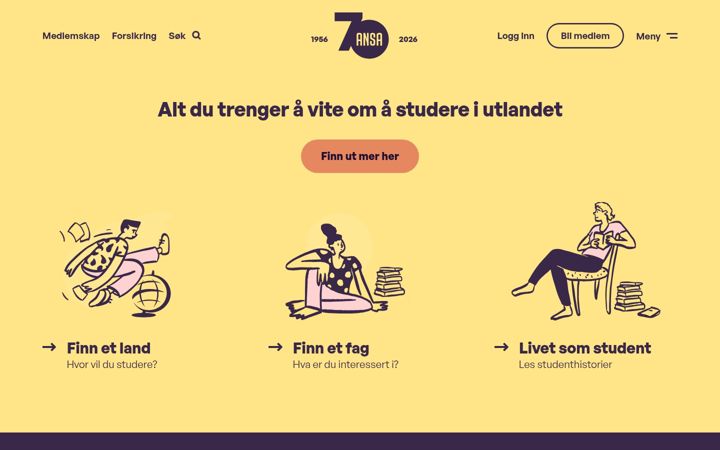 Screenshot of ansa.no