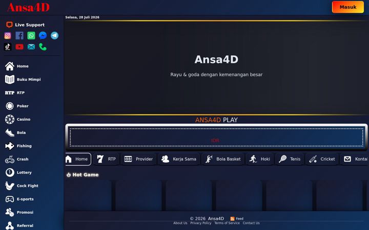 Screenshot of ansa4d.org