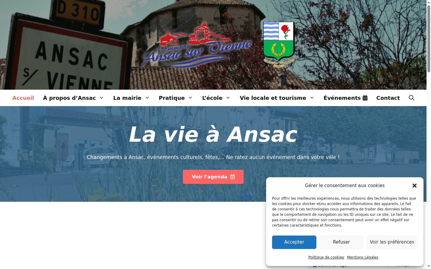 Screenshot of the consent banner shown before any interaction