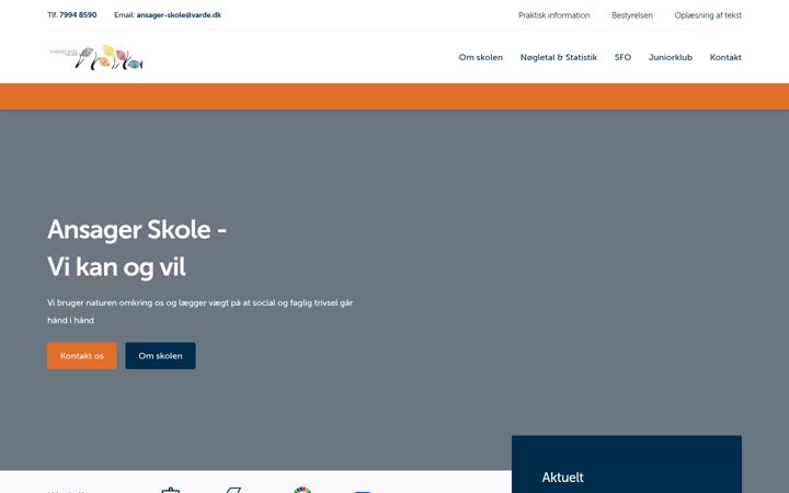 Screenshot of ansager-skole.dk