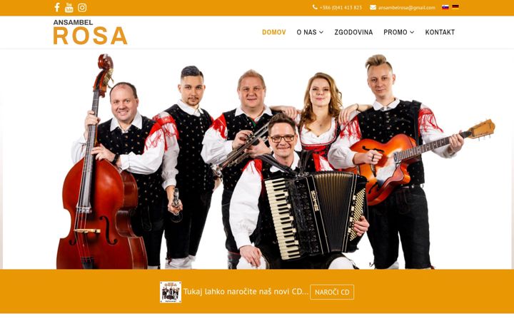 Screenshot of ansambelrosa.net