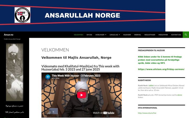 Screenshot of ansar.no