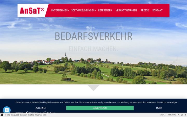 Skærmbillede af ansat.de