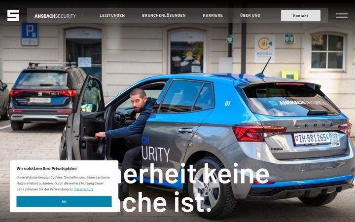 Skærmbillede af ansbachsecurity.ch