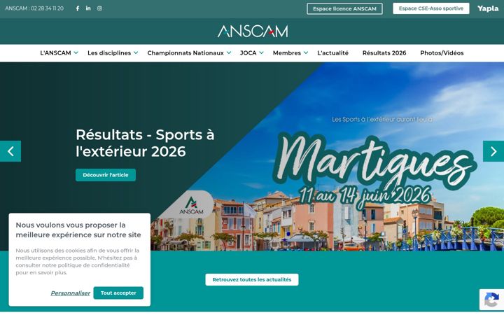 Skærmbillede af anscam.fr