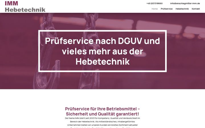 Screenshot of anschlagmittel-imm.de