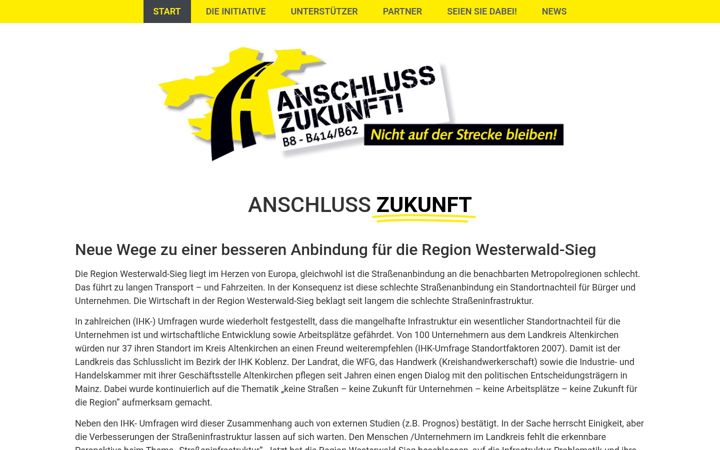 Screenshot of anschluss-zukunft.com
