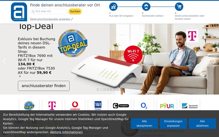 Screenshot of anschlussberater.de