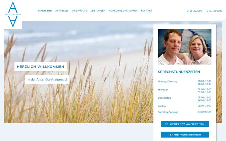 Screenshot of anschuetz-arztpraxis.de