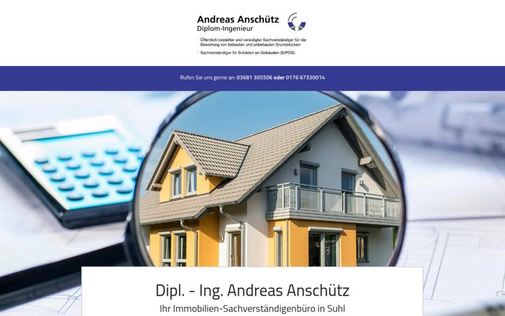 Ekrano kopija anschuetz-immobiliengutachter.de