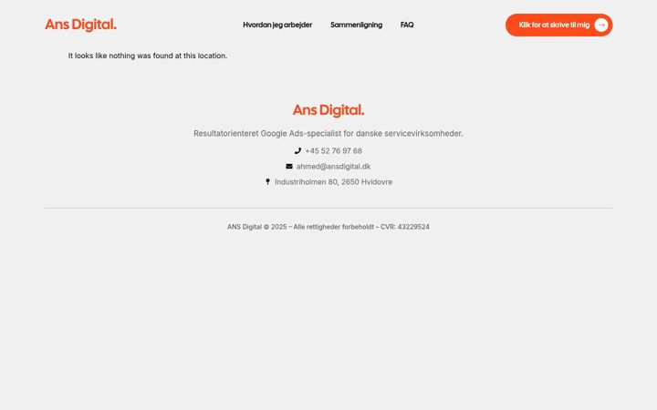 Screenshot of ansdigital.dk