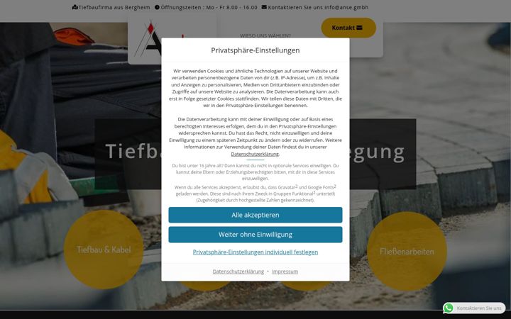 Screenshot of anse.gmbh