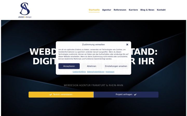 Screenshot of anseidesign.com