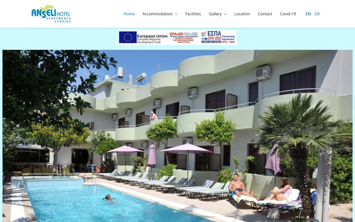 Screenshot van anseli-hotel-rhodes.gr