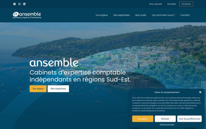 Ekraanipilt saidist ansemble.fr