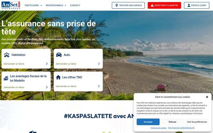 Ekraanipilt saidist anset.fr