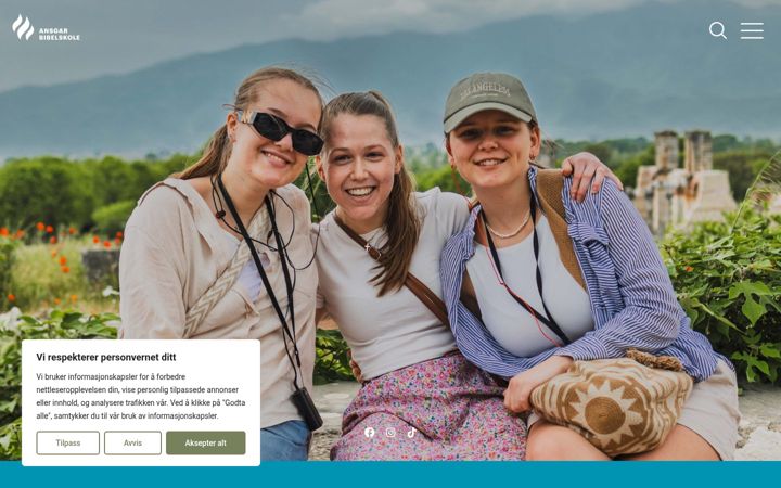 Screenshot von ansgarbibelskole.no