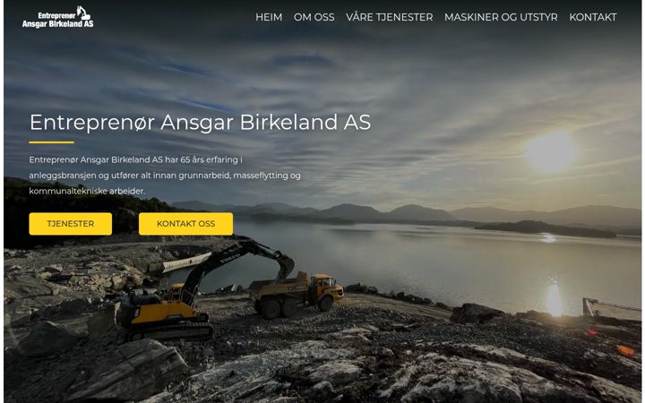Screenshot of ansgarbirkeland.no