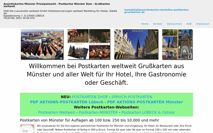 Screenshot of ansichtskarten-muenster-postkarten-bestellen.de