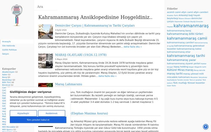 Screenshot of ansiklopedi46.com.tr