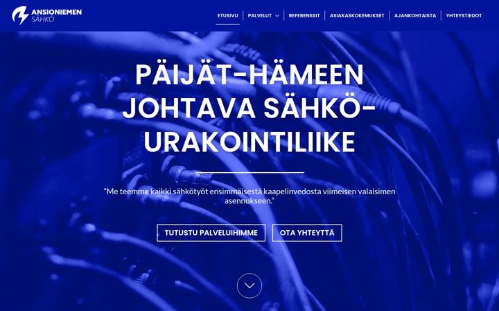 Snimka zaslona za ansioniemensahko.fi