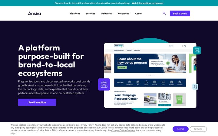 Screenshot of ansira.com