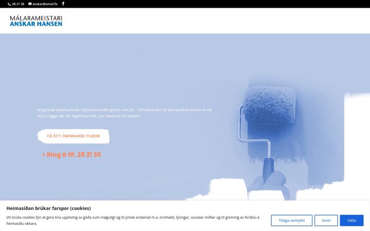 Screenshot of anskarhansen.fo