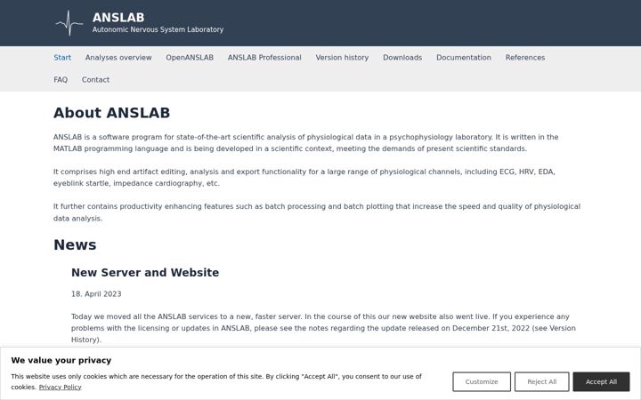 Screenshot of anslab.net