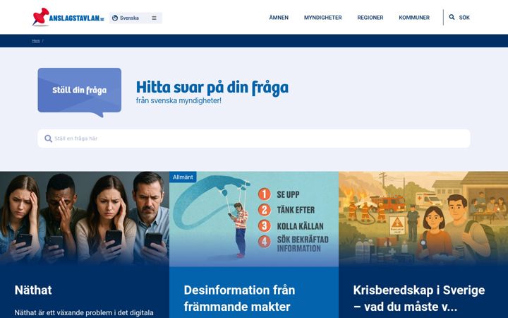 Screenshot of anslagstavlan.se