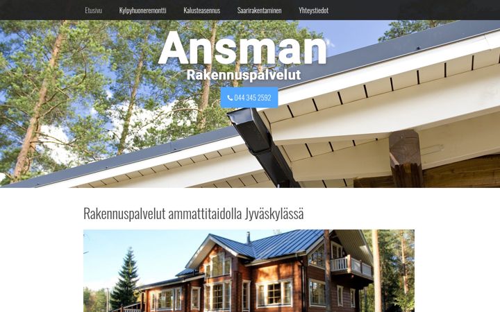 Screenshot of ansman.fi