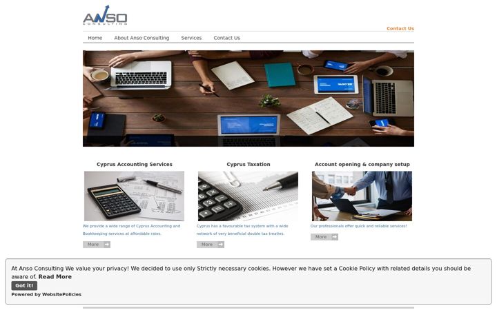 Screenshot of ansoconsulting.com