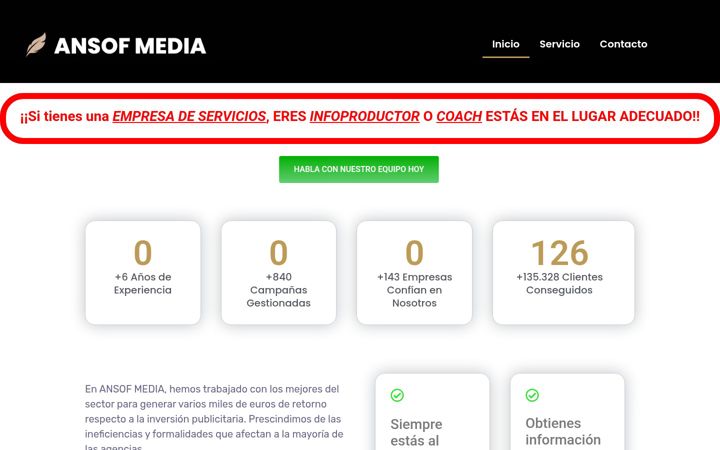 Screenshot ta' ansofmedia.com