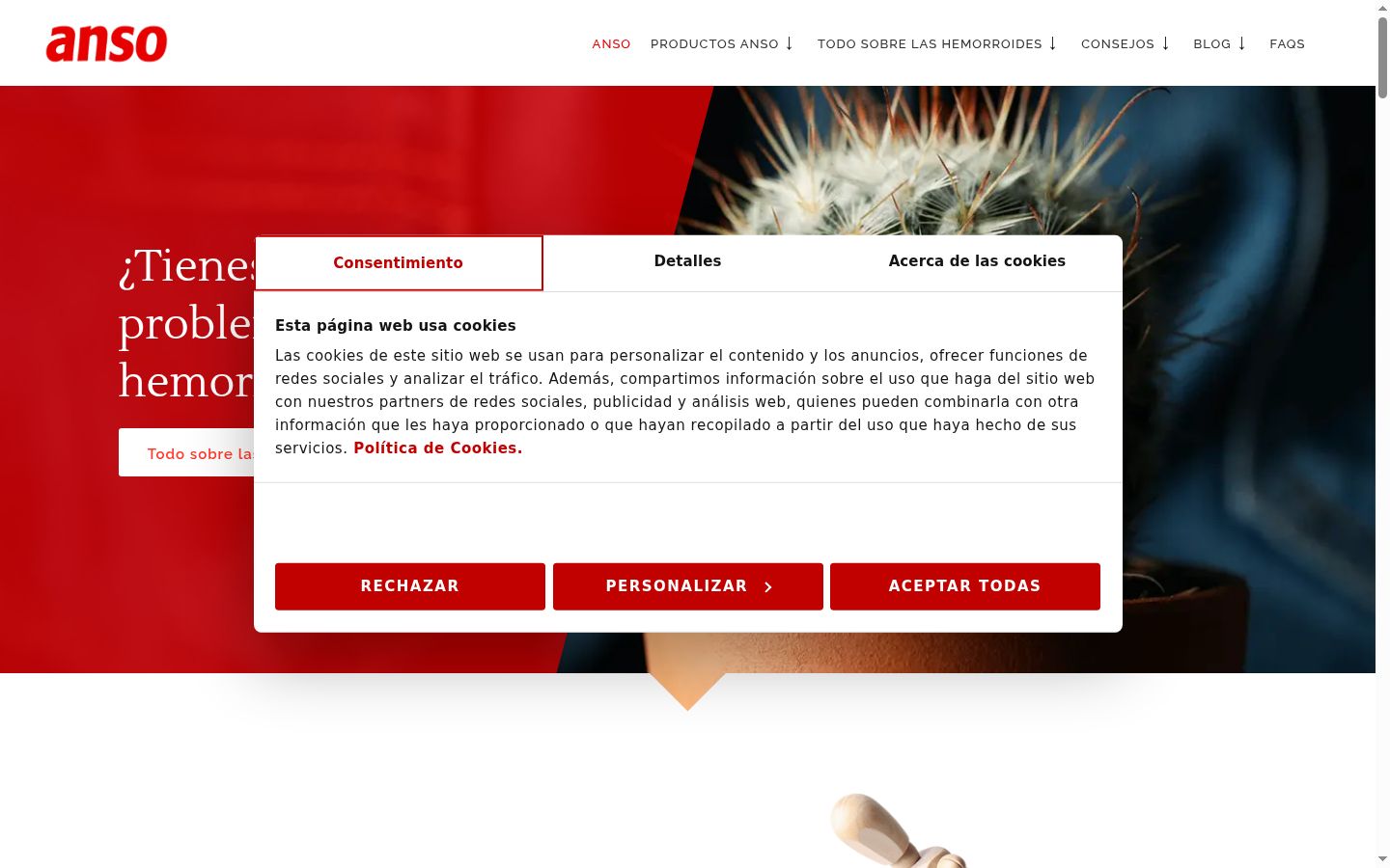 Screenshot tal-banner tal-kunsens muri qabel kwalunkwe interazzjoni