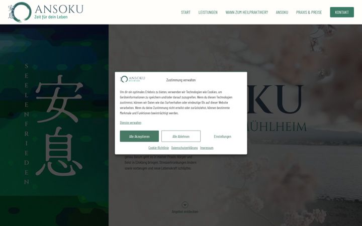 Screenshot of ansoku.de