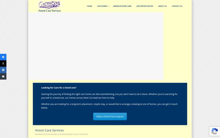 Snímek obrazovky ansoncare.co.uk