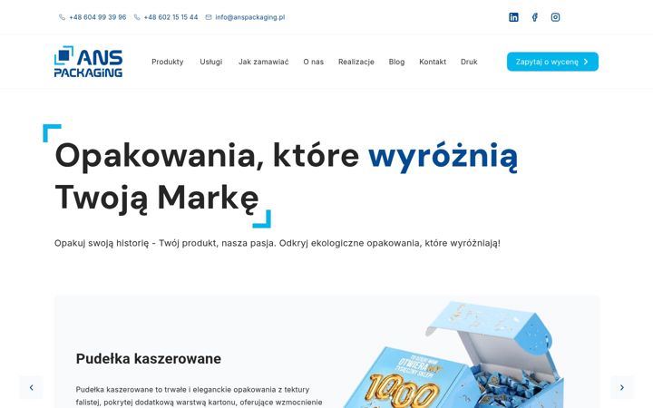 Screenshot of anspackaging.pl