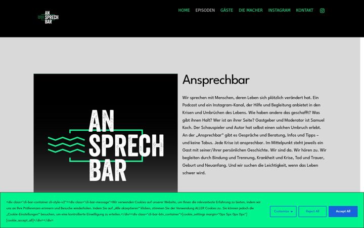 Screenshot of ansprech.bar