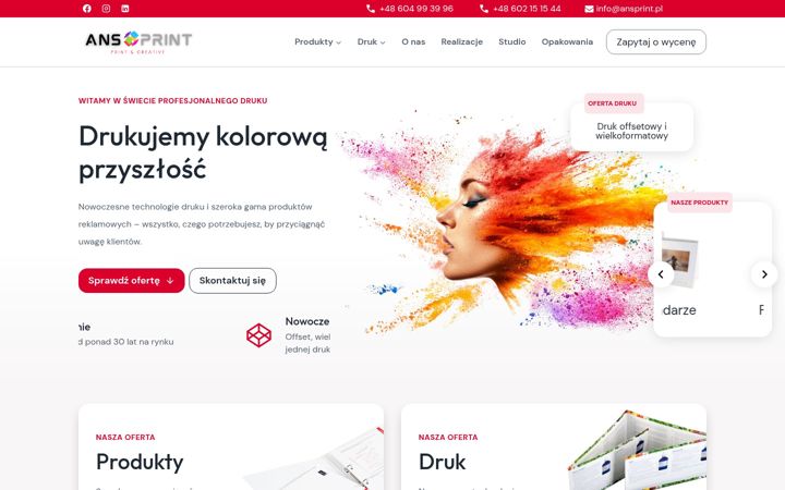 Posnetek zaslona ansprint.pl