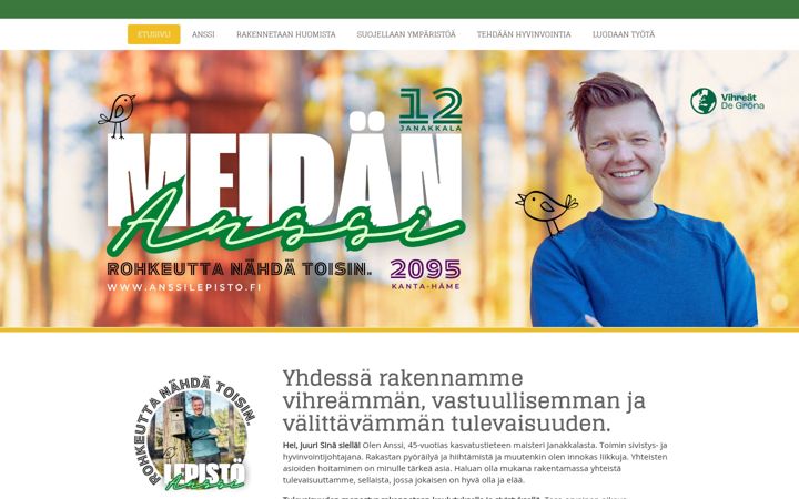 Screenshot of anssilepisto.fi