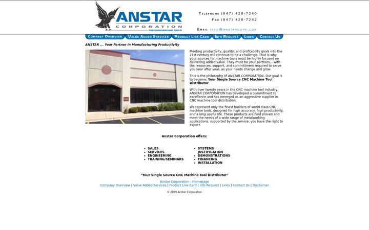 Screenshot ta' anstarcorp.com